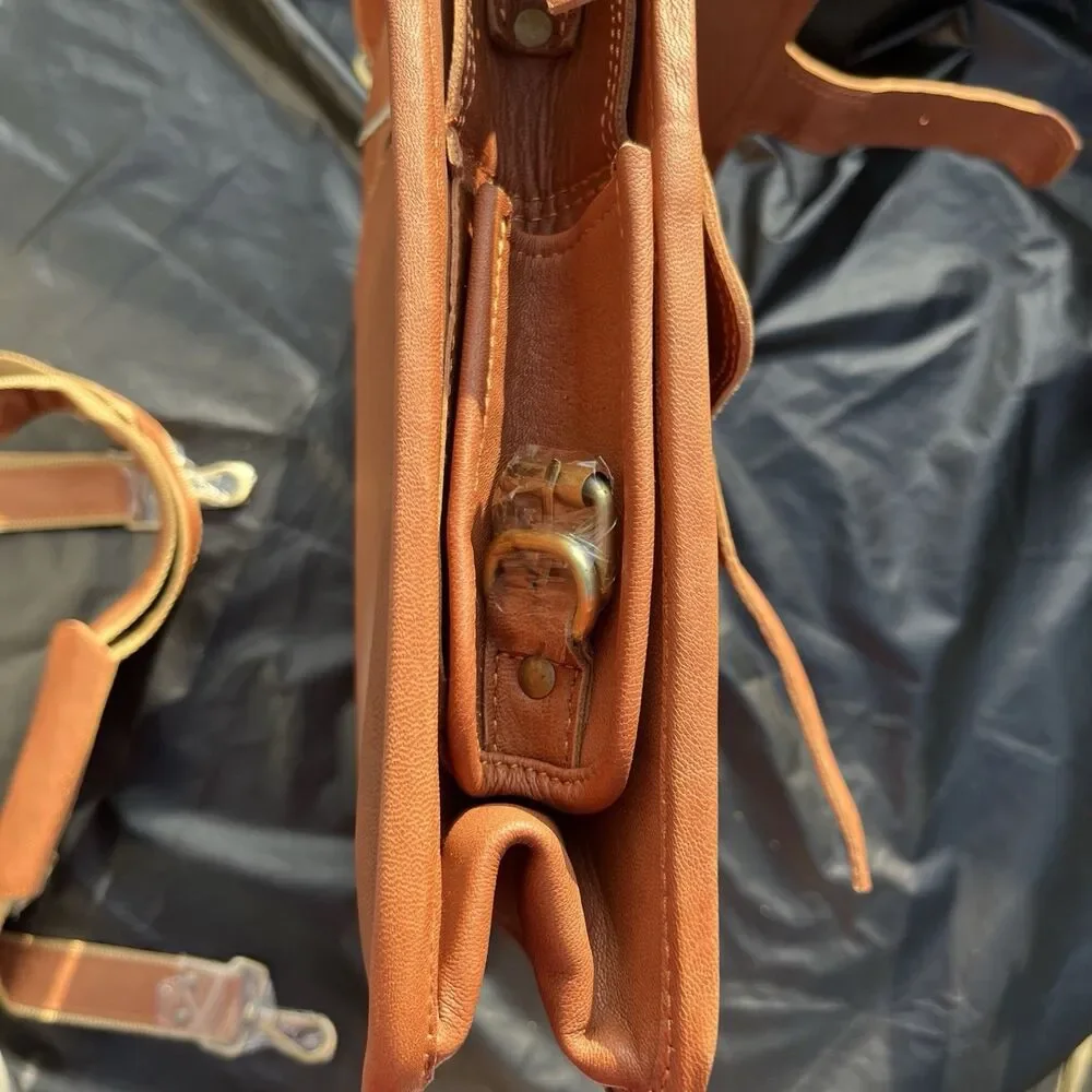 Cuero Vintage Look Handmade Leather Travel Messenger Bag Laptop Briefcase
